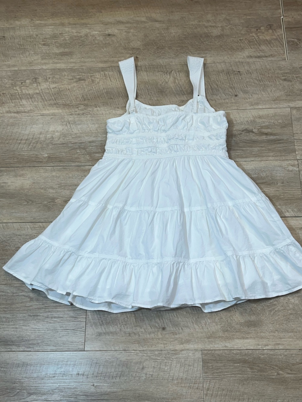 Aritzia Sunday Best White Martine Tiered Cotton Poplin Dress Size Large - Picture 10 of 10